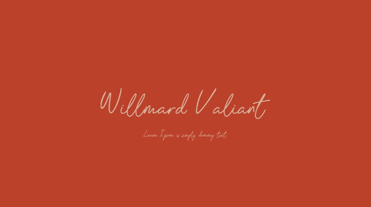 Willmard Valiant Font