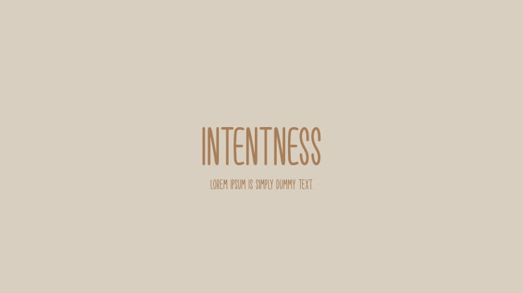 Intentness Font