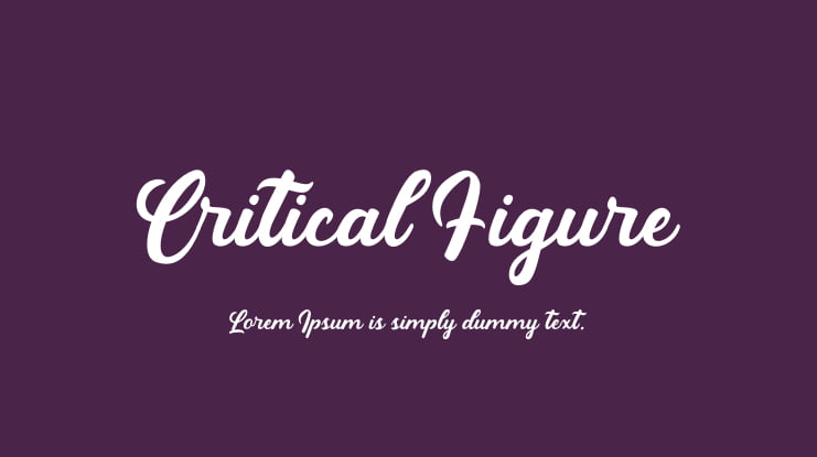 Critical Figure Font