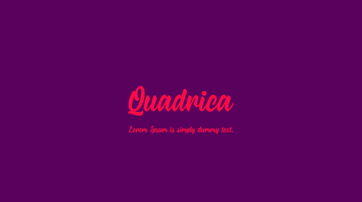 Quadrica Font