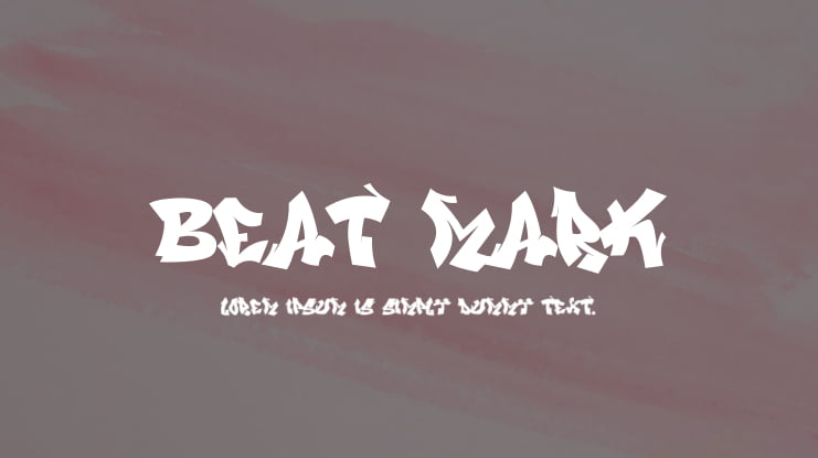 Beat Mark Font