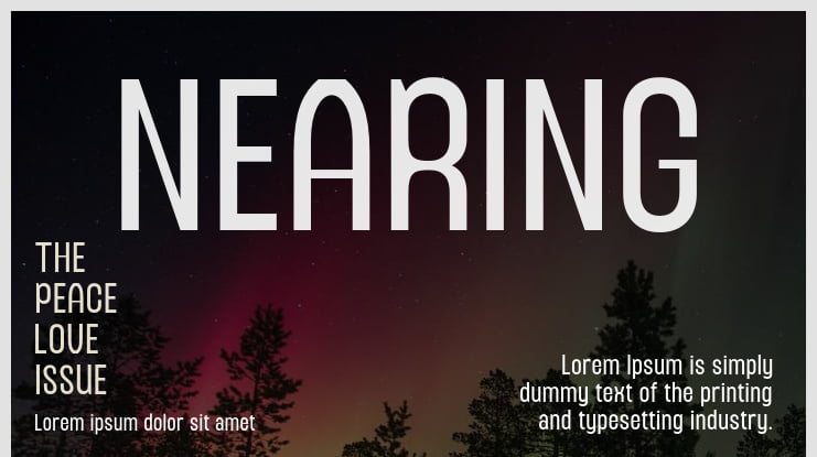 NEARING Font Family