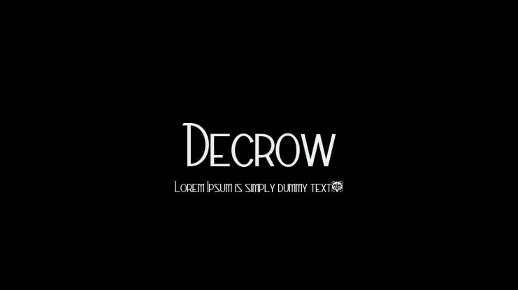 Decrow Font Family