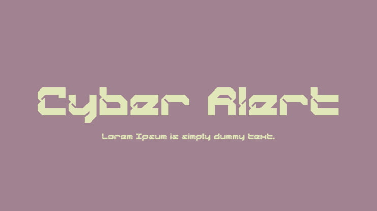 Cyber Alert Font Family