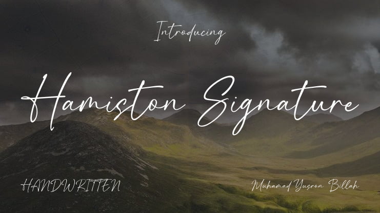 Hamiston Signature Font