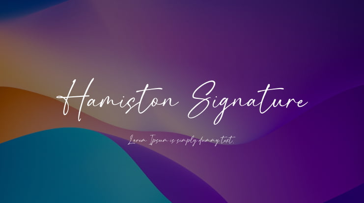 Hamiston Signature Font