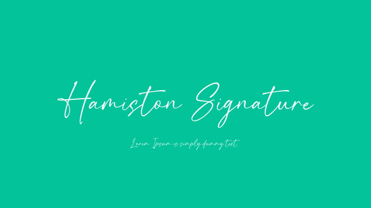 Hamiston Signature Font