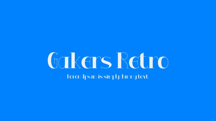 Gakers Retro Font