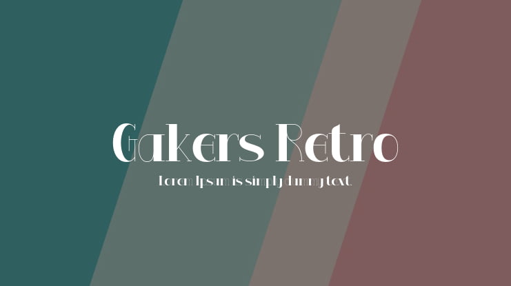 Gakers Retro Font