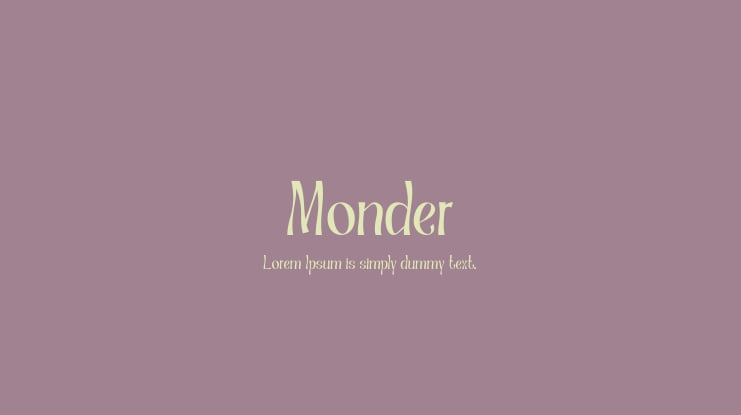 Monder Font