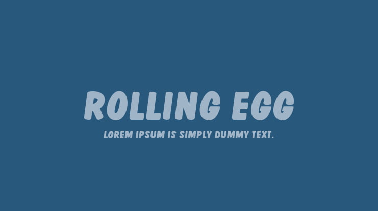 Rolling Egg Font