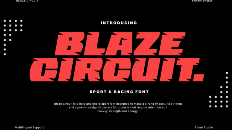 Blaze Circuit - Bold Sport & Racing Font