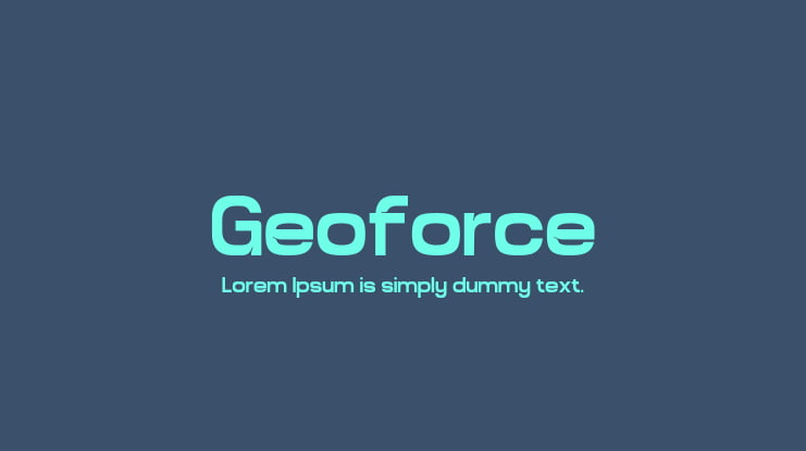 Geoforce Font