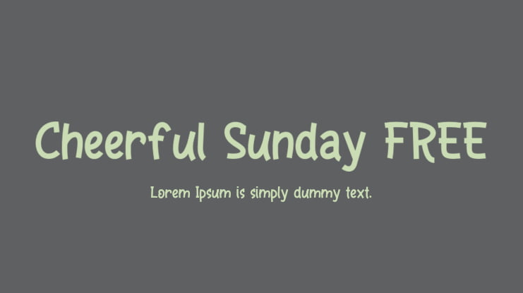 Cheerful Sunday FREE Font