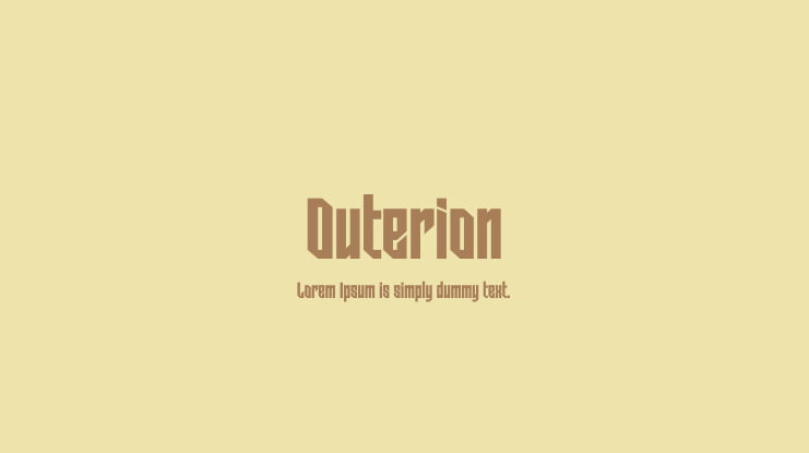 Outerion Font