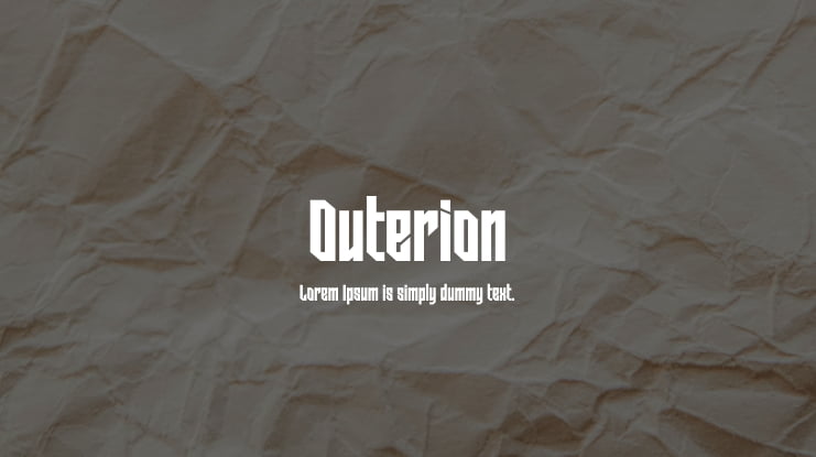 Outerion Font