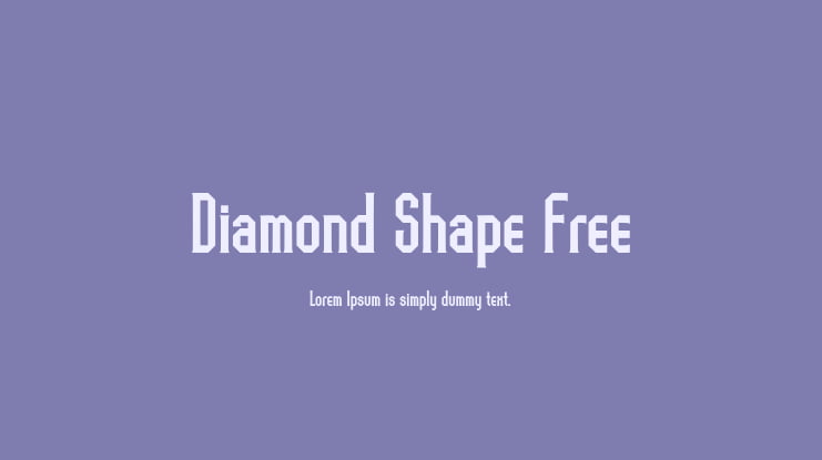 Diamond Shape Free Font