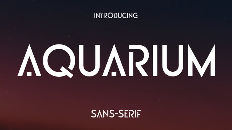 AQUARIUM Font