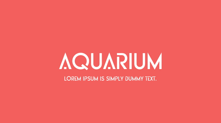 AQUARIUM Font