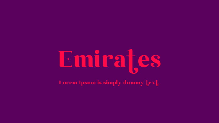 Emirates Font : Download Free for Desktop & Webfont