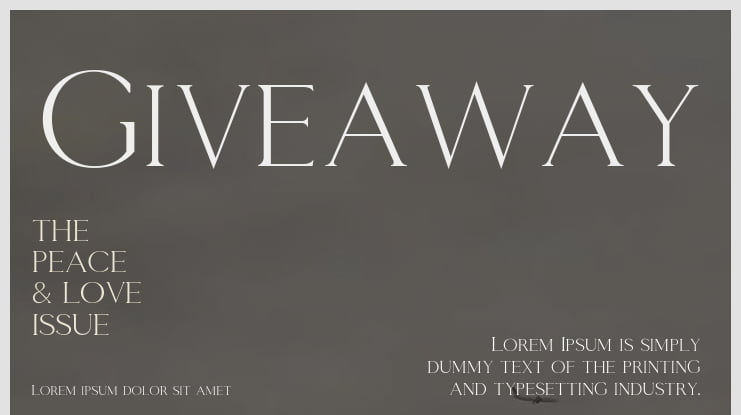 Giveaway Font