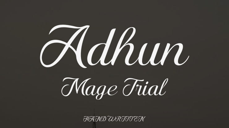 Adhun Mage Trial Font