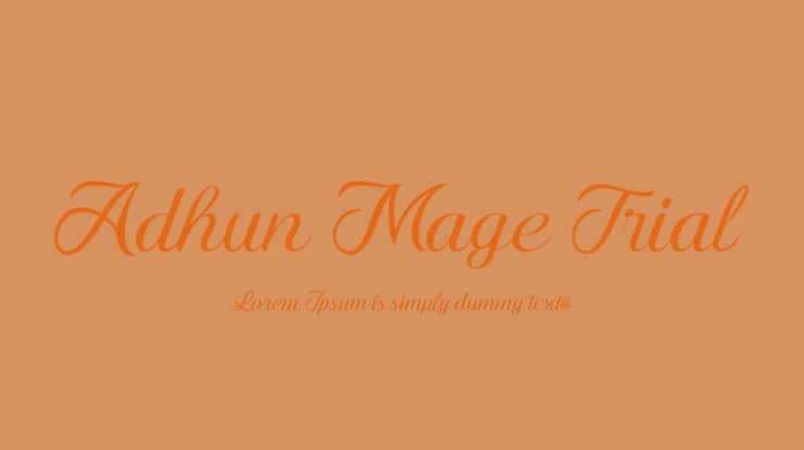 Adhun Mage Trial Font