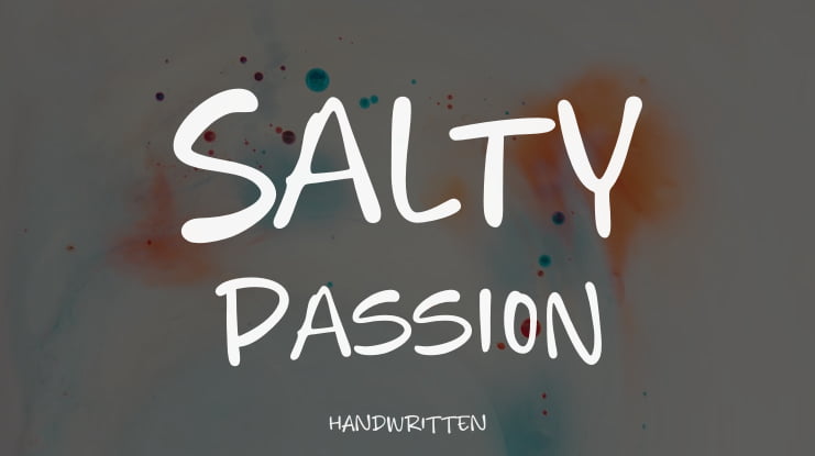 Salty Passion Font