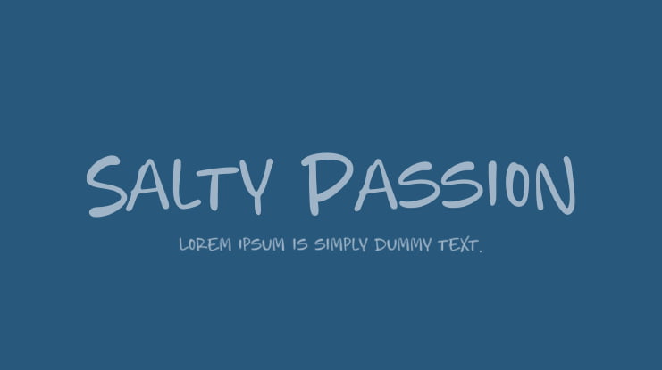 Salty Passion Font