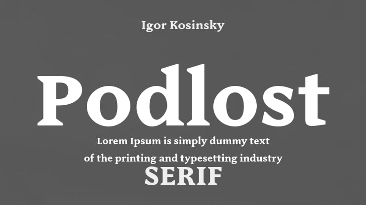 Podlost Font