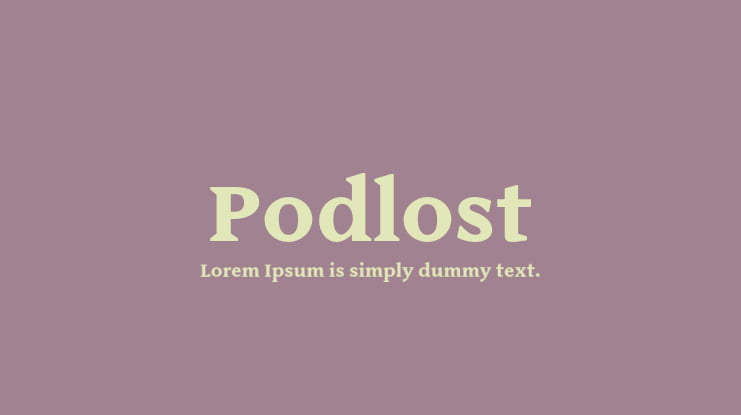 Podlost Font