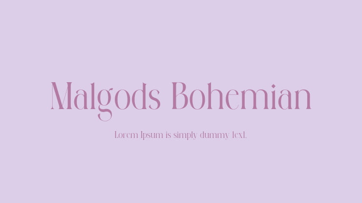 Malgods Bohemian Font Family