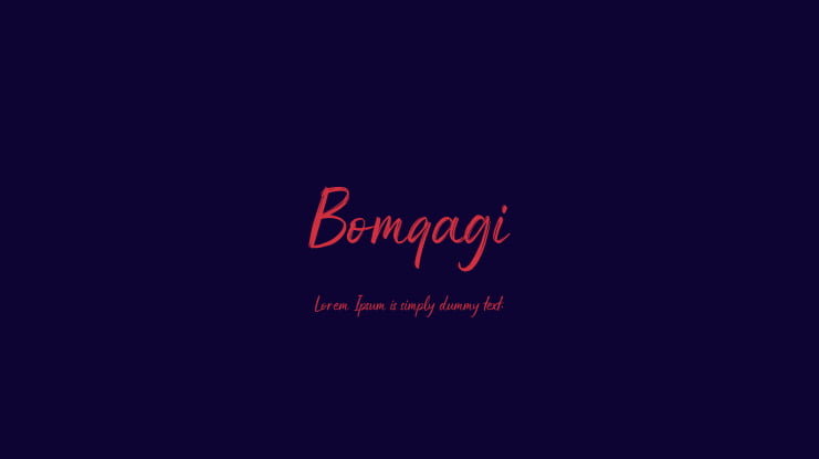 Bomqagi Font