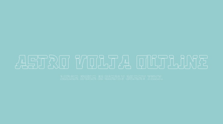 Astro Volta Outline Font Family