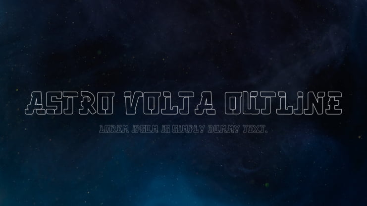 Astro Volta Outline Font Family