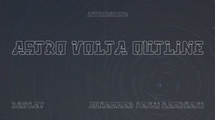 Astro Volta Outline Font Family