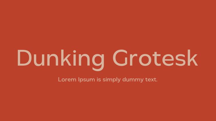 Dunking Grotesk Font Family