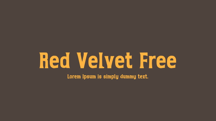 Red Velvet Free Font