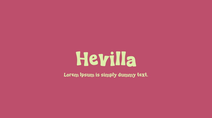 Hevilla Font