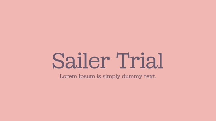 Sailer Trial Font Family