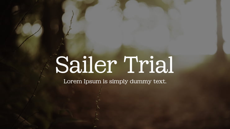 Sailer Trial Font Family