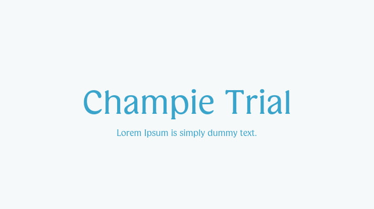 Champie Trial Font Family