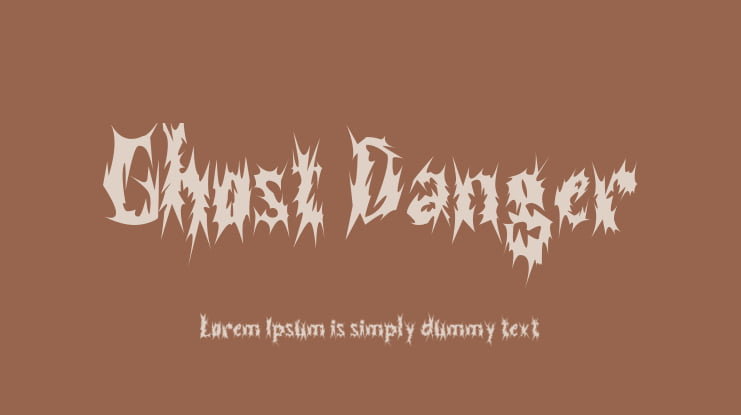 Ghost Danger Font