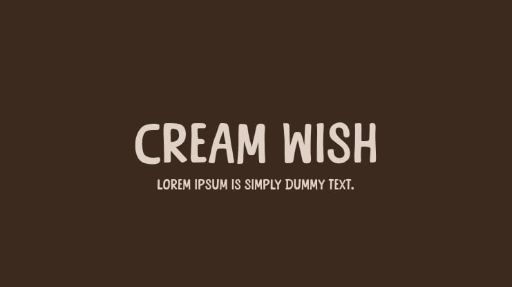 Cream Wish Font