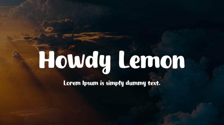 Howdy Lemon Font