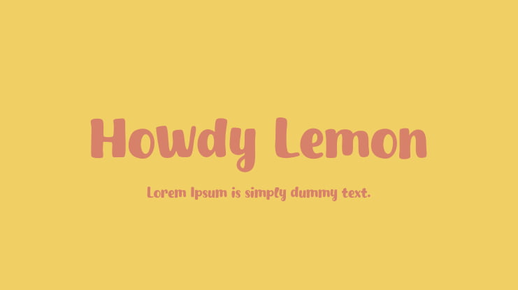 Howdy Lemon Font