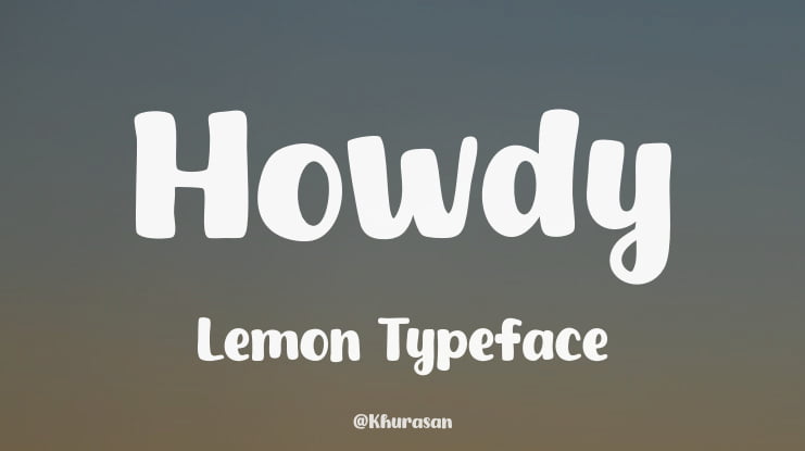 Howdy Lemon Font