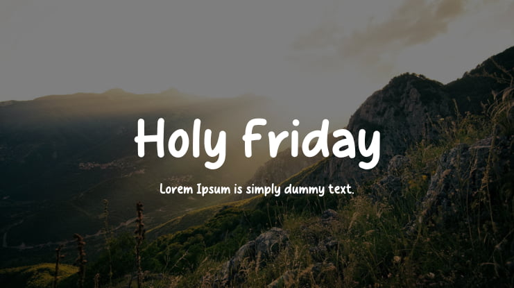 Holy Friday Font