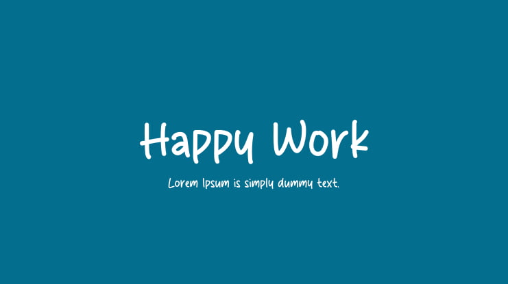 Happy Work Font