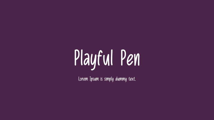 Playful Pen Font